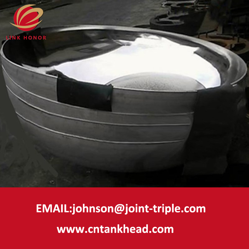 1-01-06 Large Stainless Steel Elliptical Head with Polishing ASME pressure vessel end 3000mm*20mm